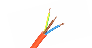 2mm Orange Circular Cable 2 Core+ Earth 0.6-1kv
